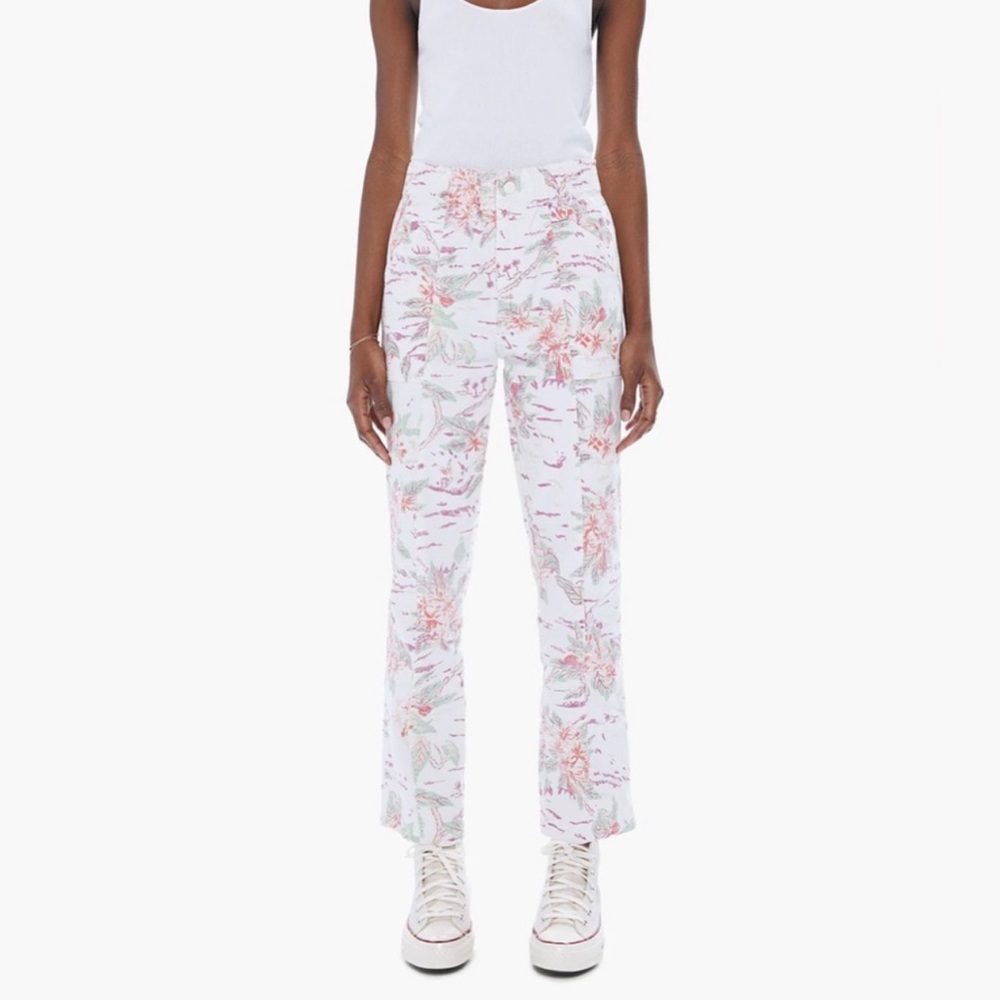 Mother Denim The Springy Ankle in Aloha High Waisted Straight Leg Jeans, Size 26
